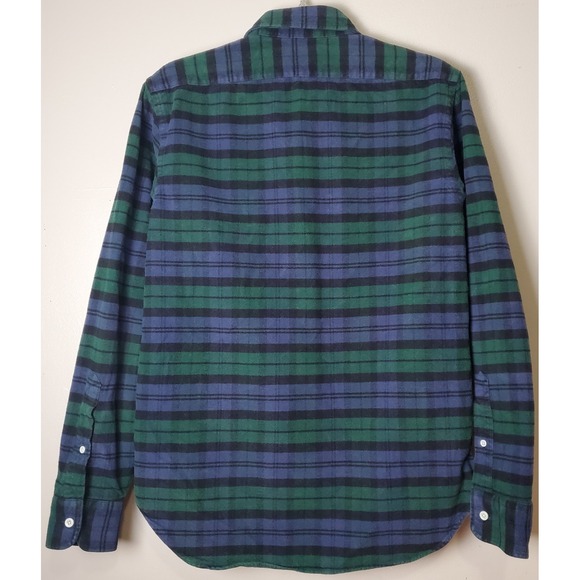 Taylor Stitch Yosemite Thick Flannel Green Blue Plaid Small 38 Outdoor Gorpcore - Picture 2 of 7